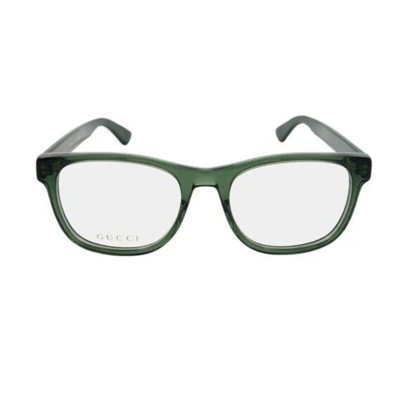 NEW GUCCI SQUARE EYEGLASSES GREEN CLEAR EYEWEAR - Picture 2 of 3